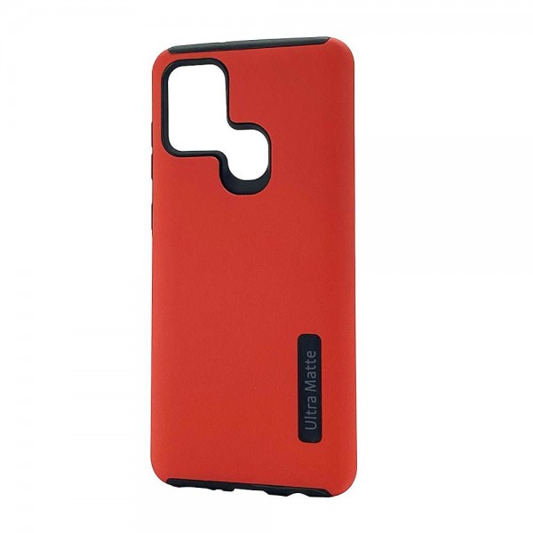 Ultra Matte Armor Hybrid Case for Samsung Galaxy A21S (Red)
